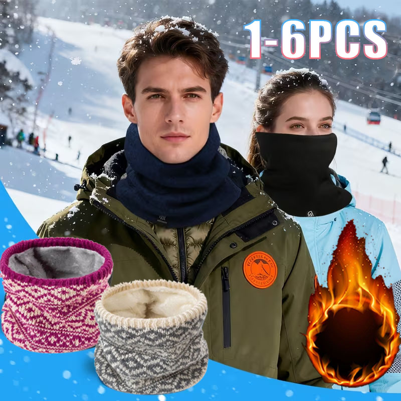 Neck Gaiter Fleece - 1-6개입 겨울 니트 넥 게이터 플리스
