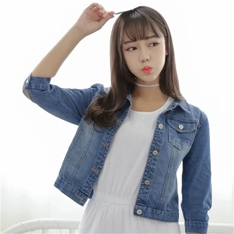 Down Jacket Packable - 데님 자켓 여성 하프 슬리브 진