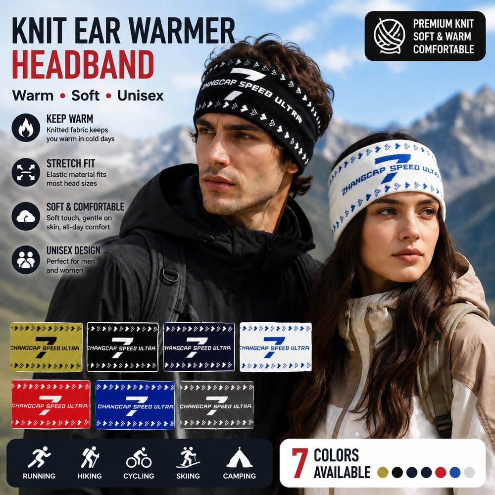 Fleece Ear Warmer Band - 겨울 니트 귀덮개 헤드밴드 남녀공용 보온