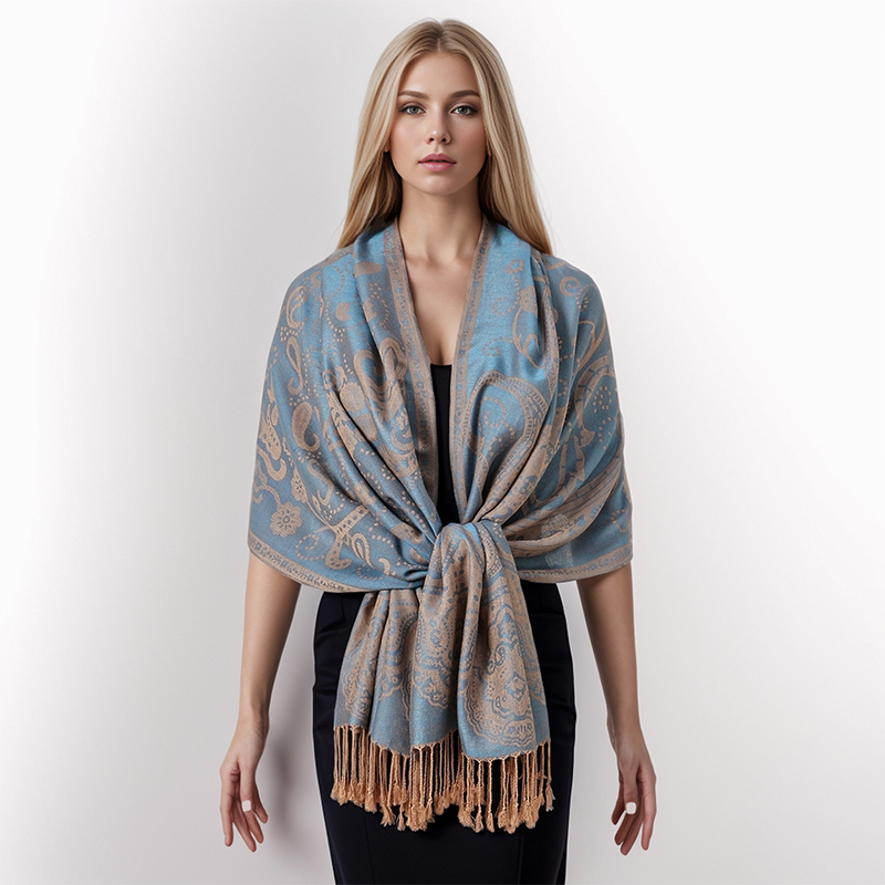 에스닉 스타일 야외 여성 페이즐리 자카드 스카프, 두꺼 - Cashmere Pashmina Wrap 리뷰 및 가격