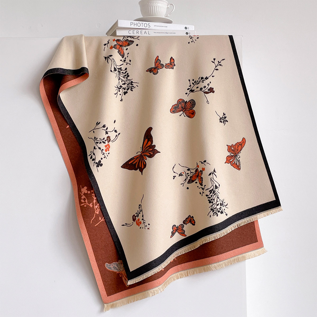 여성용 인조 캐시미어 스카프 프린지 장식 두꺼운 따뜻한 - Cashmere Pashmina Wrap 리뷰 및 가격