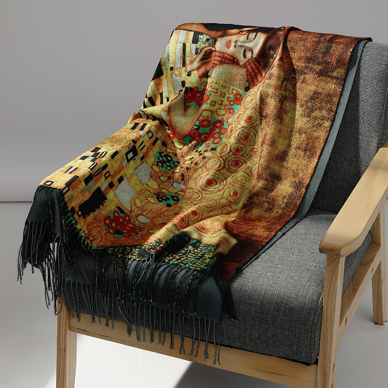여성을위한 럭셔리 브랜드 유화 캐시미어 스카프 따뜻한  - Shawl Wrap Winter 리뷰 및 가격